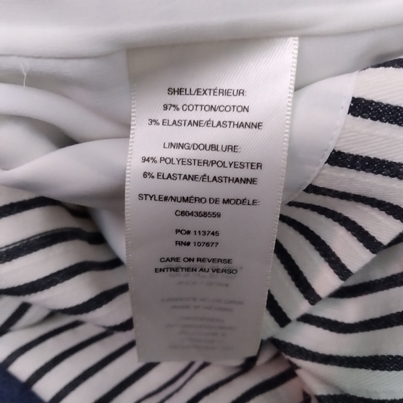 ALICE+OLIVIA Striped Midi Skirt w/Deep Front Vent - Picture 4 of 8